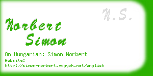 norbert simon business card